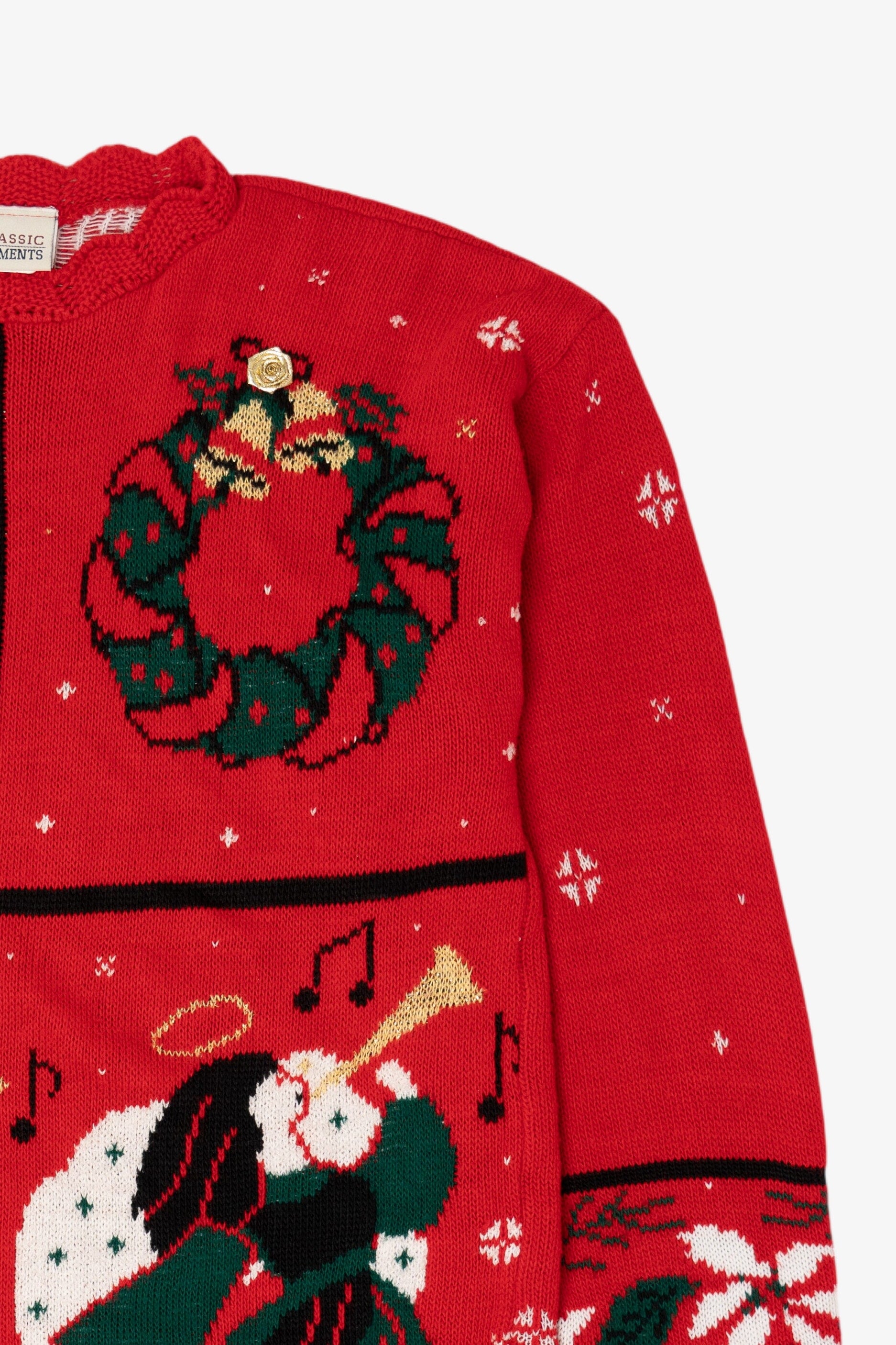 Vintage Red Classic Elements Ugly Christmas Sweater (1990s)