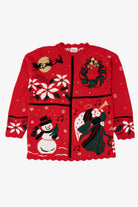 Vintage Red Classic Elements Ugly Christmas Sweater (1990s)