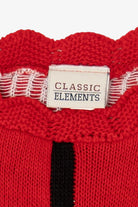 Vintage Red Classic Elements Ugly Christmas Sweater (1990s)