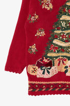 Vintage Tiara International Presents Under Tree Ugly Christmas Sweater (2000s)
