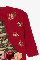 Vintage Tiara International Presents Under Tree Ugly Christmas Sweater (2000s)
