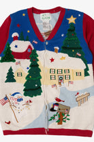 Vintage Quacker Factory American Ugly Christmas Sweater (1990s)
