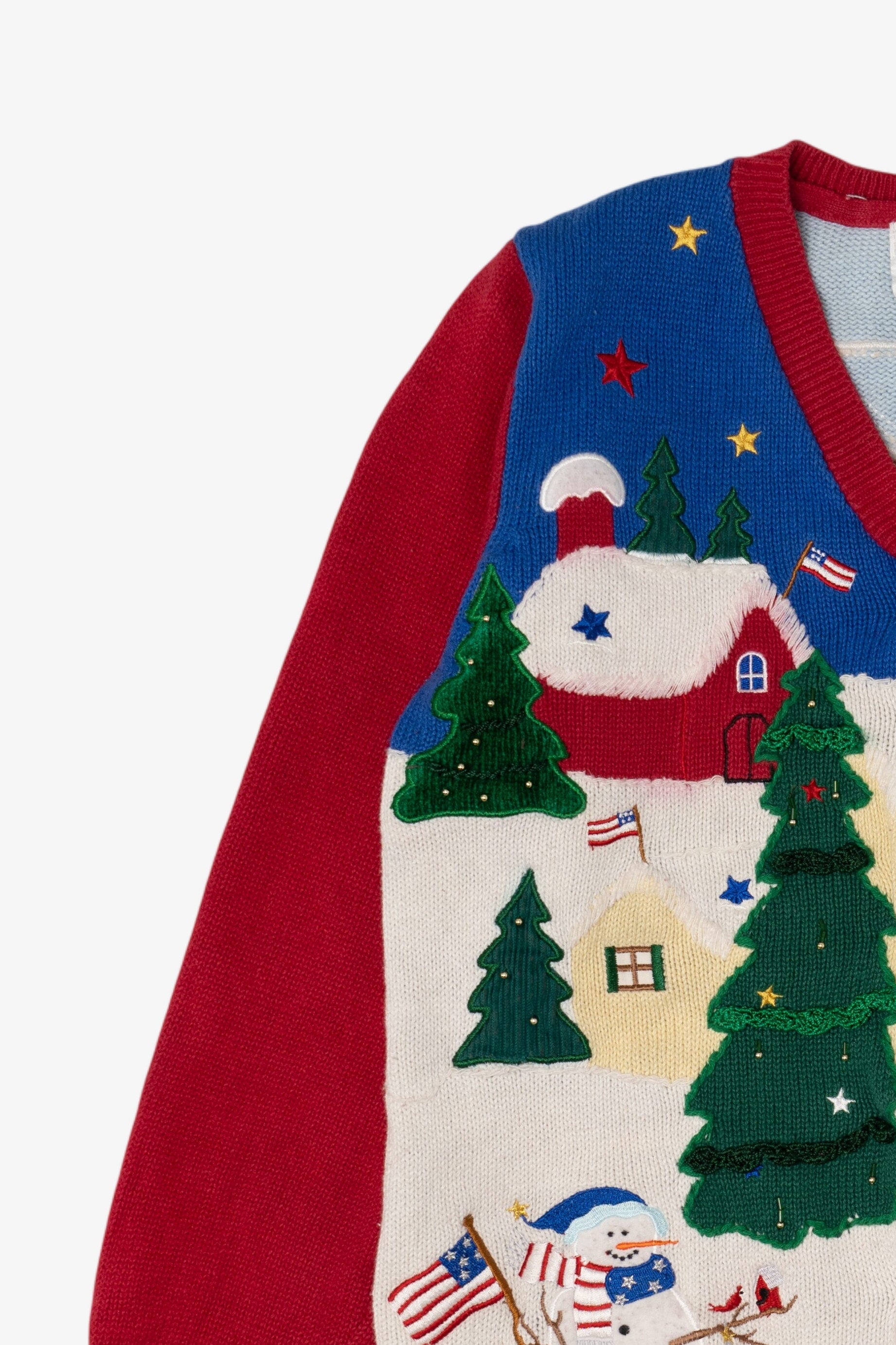 Vintage Quacker Factory American Ugly Christmas Sweater (1990s)
