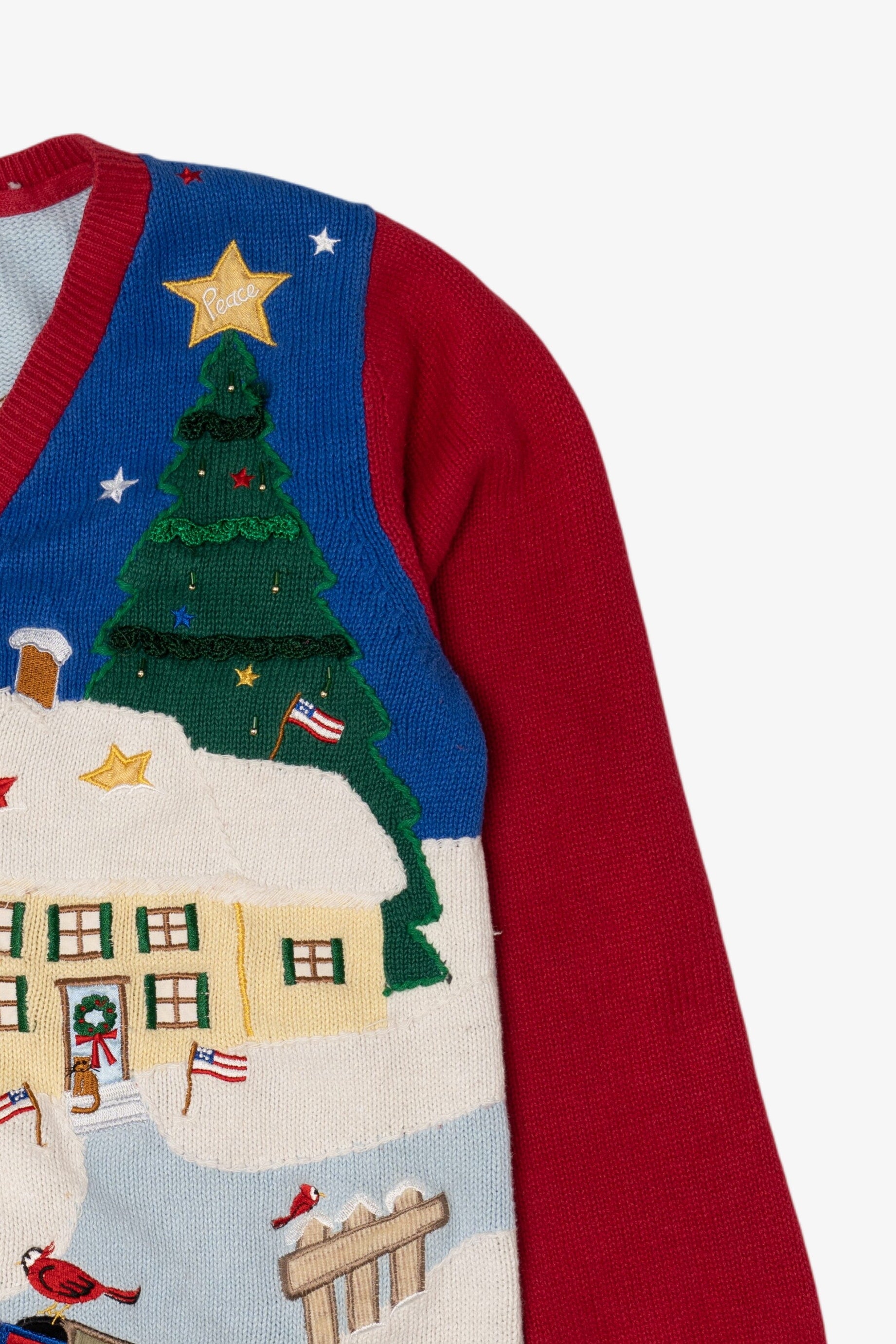 Vintage Quacker Factory American Ugly Christmas Sweater (1990s)