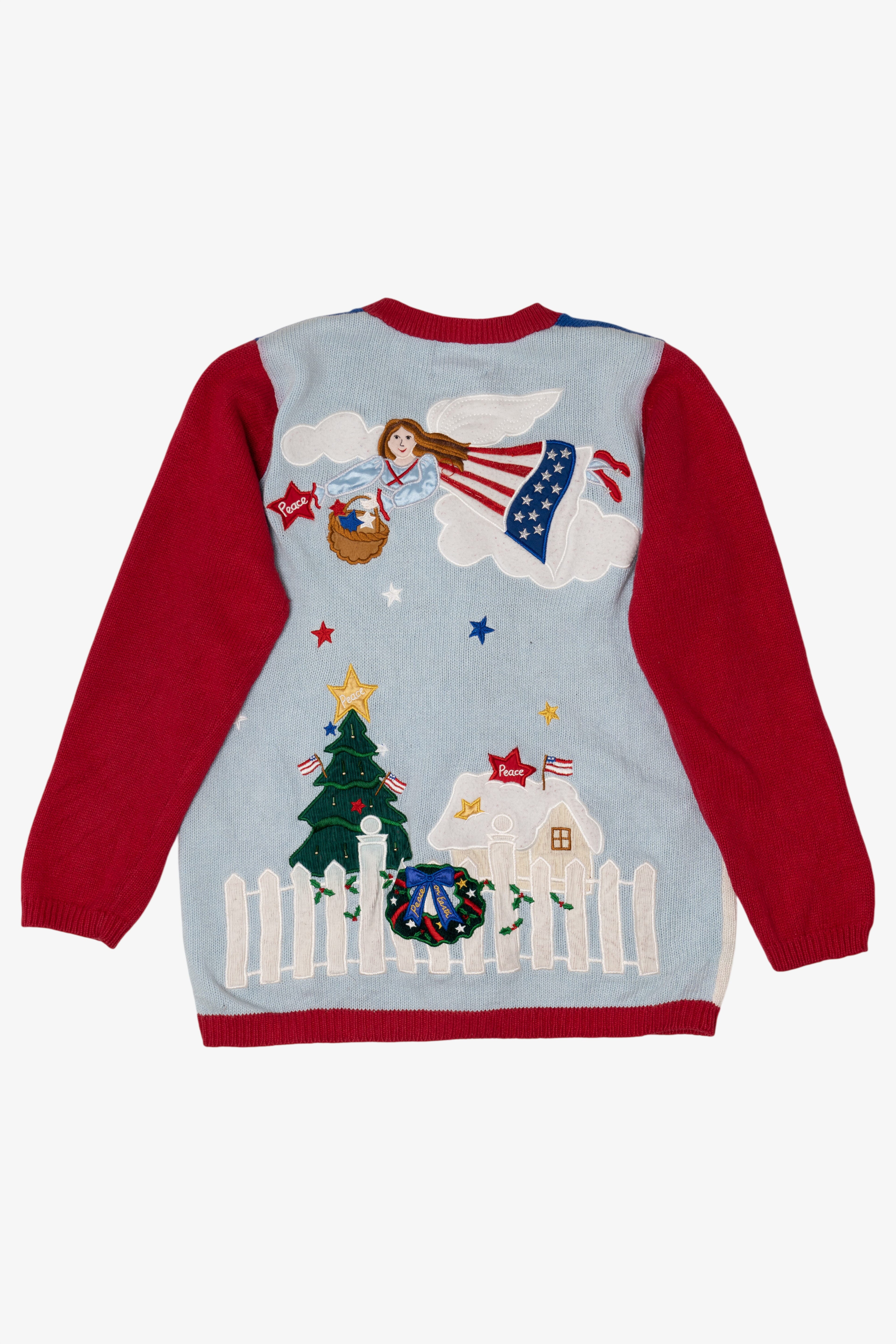 Vintage Quacker Factory American Ugly Christmas Sweater (1990s)