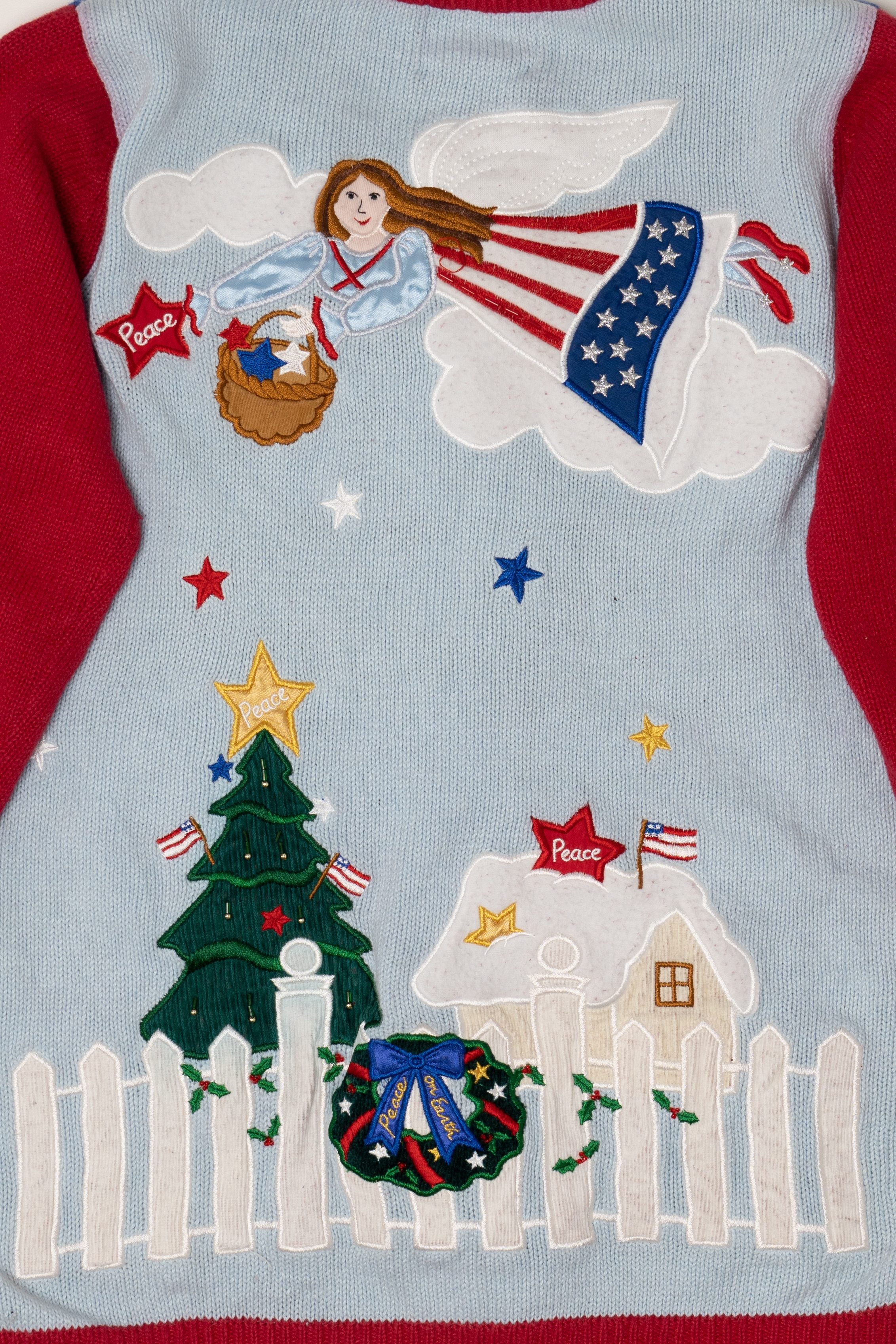 Vintage Quacker Factory American Ugly Christmas Sweater (1990s)