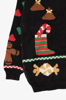 Vintage Black Sweater Loft Gingerbread Man Ugly Christmas Sweater (1990s)