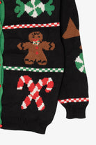 Vintage Black Sweater Loft Gingerbread Man Ugly Christmas Sweater (1990s)