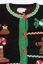 Vintage Black Sweater Loft Gingerbread Man Ugly Christmas Sweater (1990s)