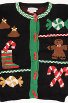 Vintage Black Sweater Loft Gingerbread Man Ugly Christmas Sweater (1990s)