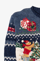 Vintage Blue Tiara International Bears Ugly Christmas Sweater (1990s)