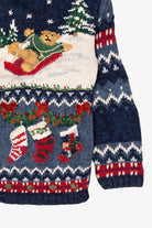 Vintage Blue Tiara International Bears Ugly Christmas Sweater (1990s)