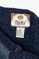 Vintage Blue Tiara International Bears Ugly Christmas Sweater (1990s)