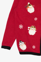 Vintage Red Bechamel Santas Ugly Christmas Cardigan (1990s)