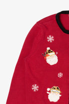 Vintage Red Bechamel Santas Ugly Christmas Cardigan (1990s)