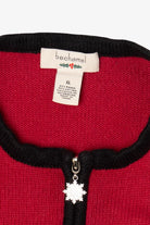 Vintage Red Bechamel Santas Ugly Christmas Cardigan (1990s)