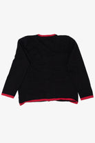 Vintage Black Studio Joy Santa Skating Ugly Christmas Cardigan (1990s)