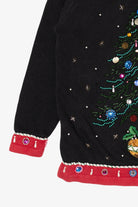 Vintage Black B.P Design Tree Ugly Christmas Pullover (1990s)