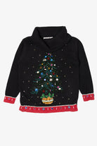 Vintage Black B.P Design Tree Ugly Christmas Pullover (1990s)