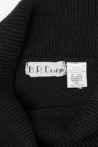 Vintage Black B.P Design Tree Ugly Christmas Pullover (1990s)