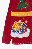 Vintage Red White Stag Ugly Christmas Cardigan (1990s)