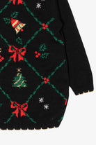 Vintage Black Cricket Lane Ugly Christmas Pullover (1990s)