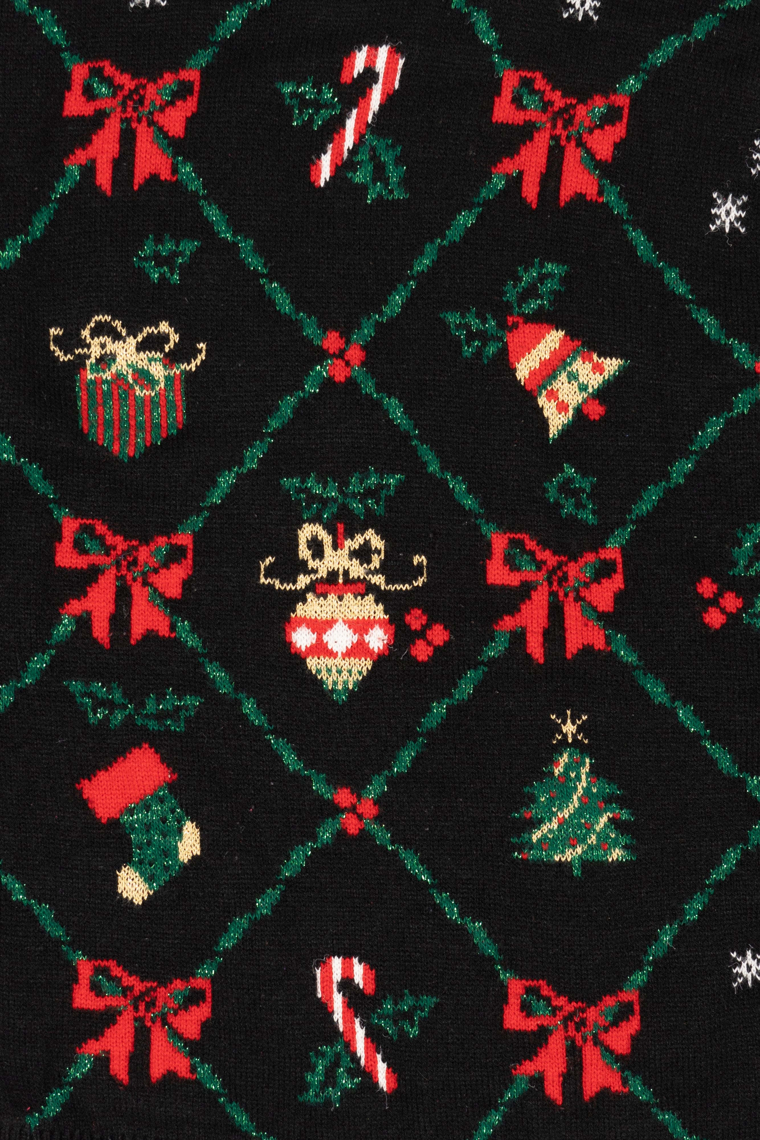 Vintage Black Cricket Lane Ugly Christmas Pullover (1990s)