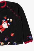 Vintage Black Tiara International Santa Ugly Christmas Cardigan (2000s)