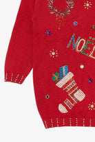 Vintage Red Victoria Jones Noel Ugly Christmas Pullover (1990s)