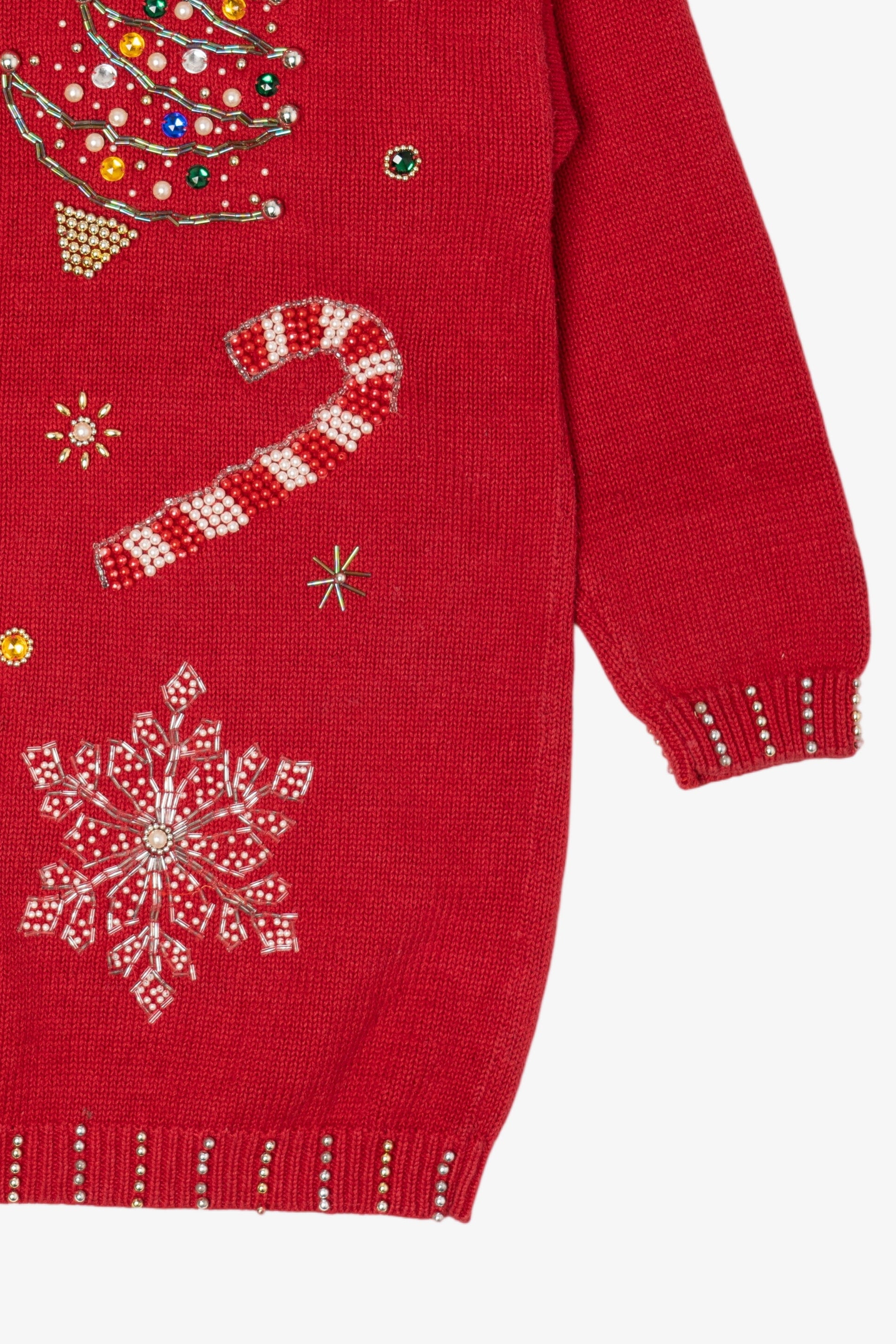 Vintage Red Victoria Jones Noel Ugly Christmas Pullover (1990s)