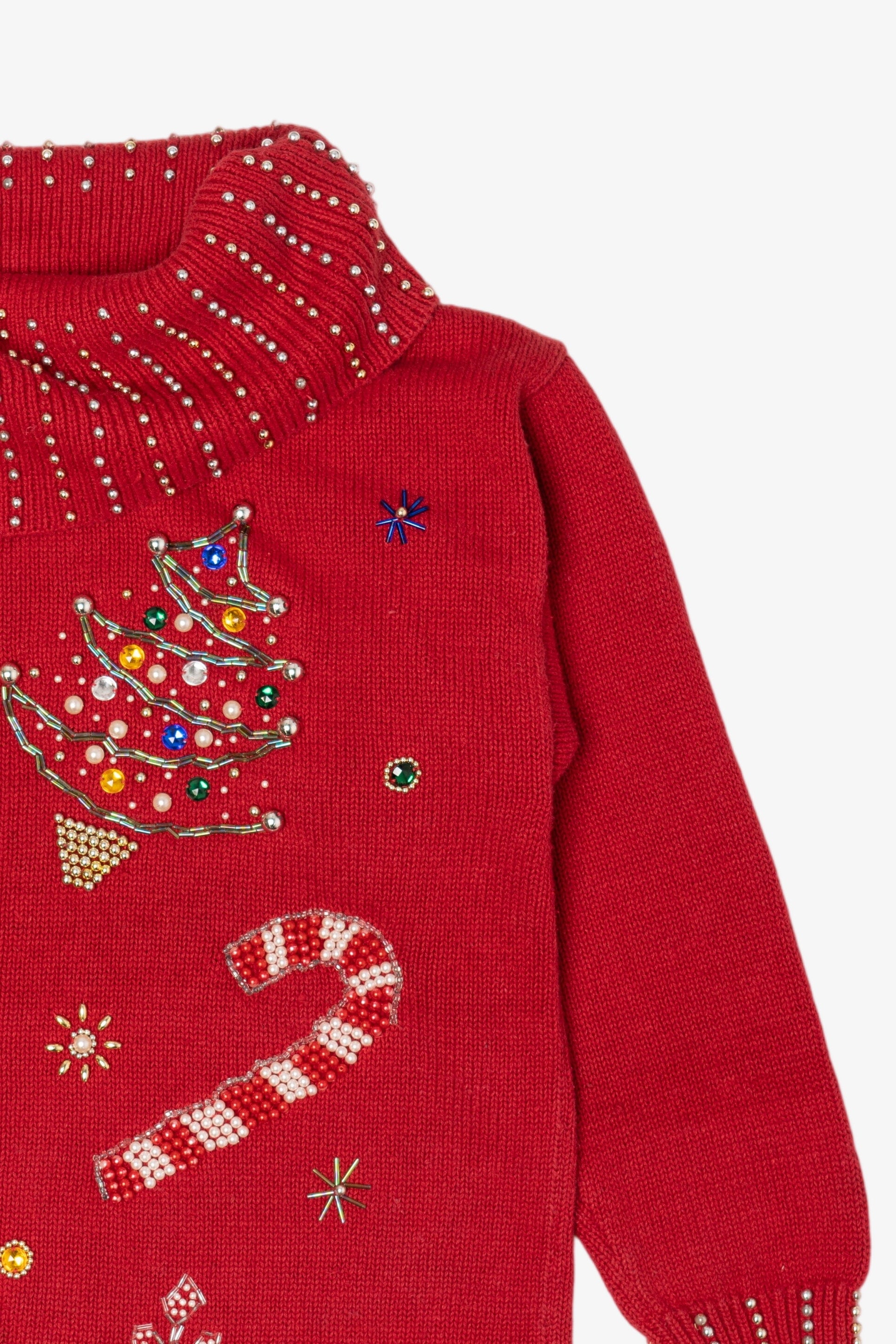 Vintage Red Victoria Jones Noel Ugly Christmas Pullover (1990s)