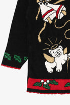 Vintage Black J.J Poole Angel Bears Ugly Christmas Pullover (1990s)