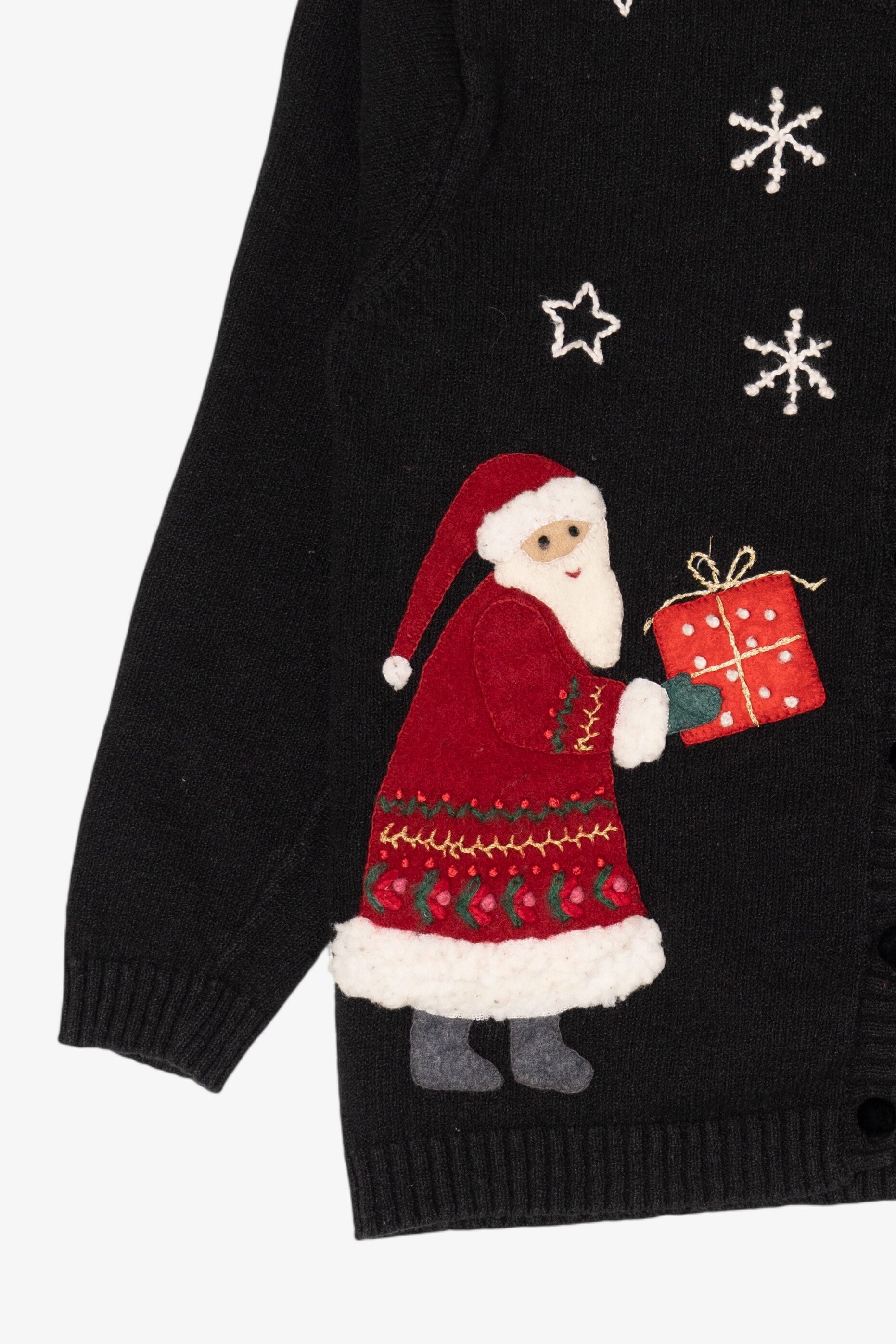 Vintage Black Talbots Presents Ugly Christmas Cardigan (1990s)