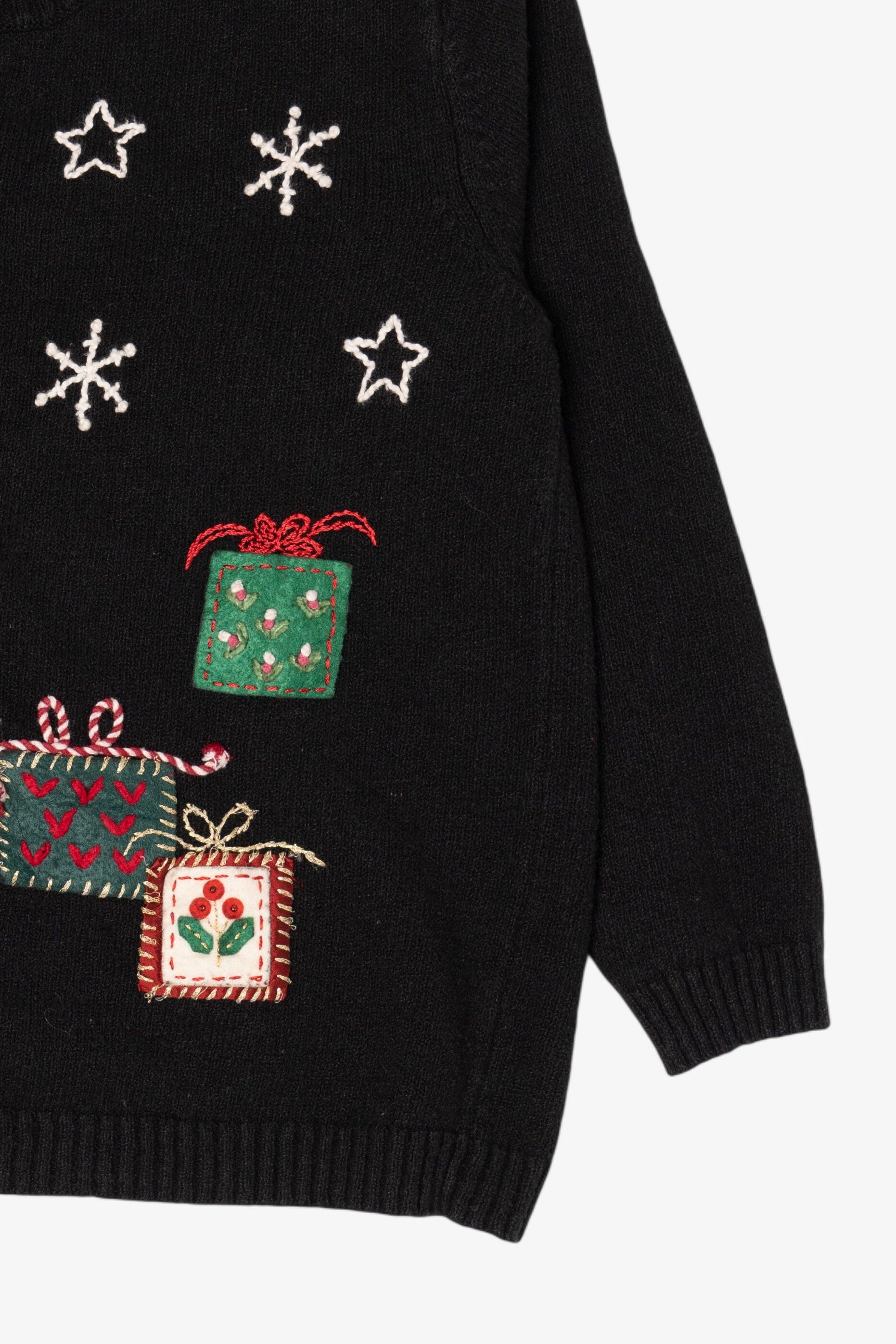 Vintage Black Talbots Presents Ugly Christmas Cardigan (1990s)