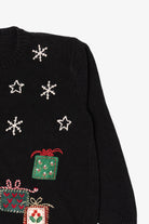 Vintage Black Talbots Presents Ugly Christmas Cardigan (1990s)