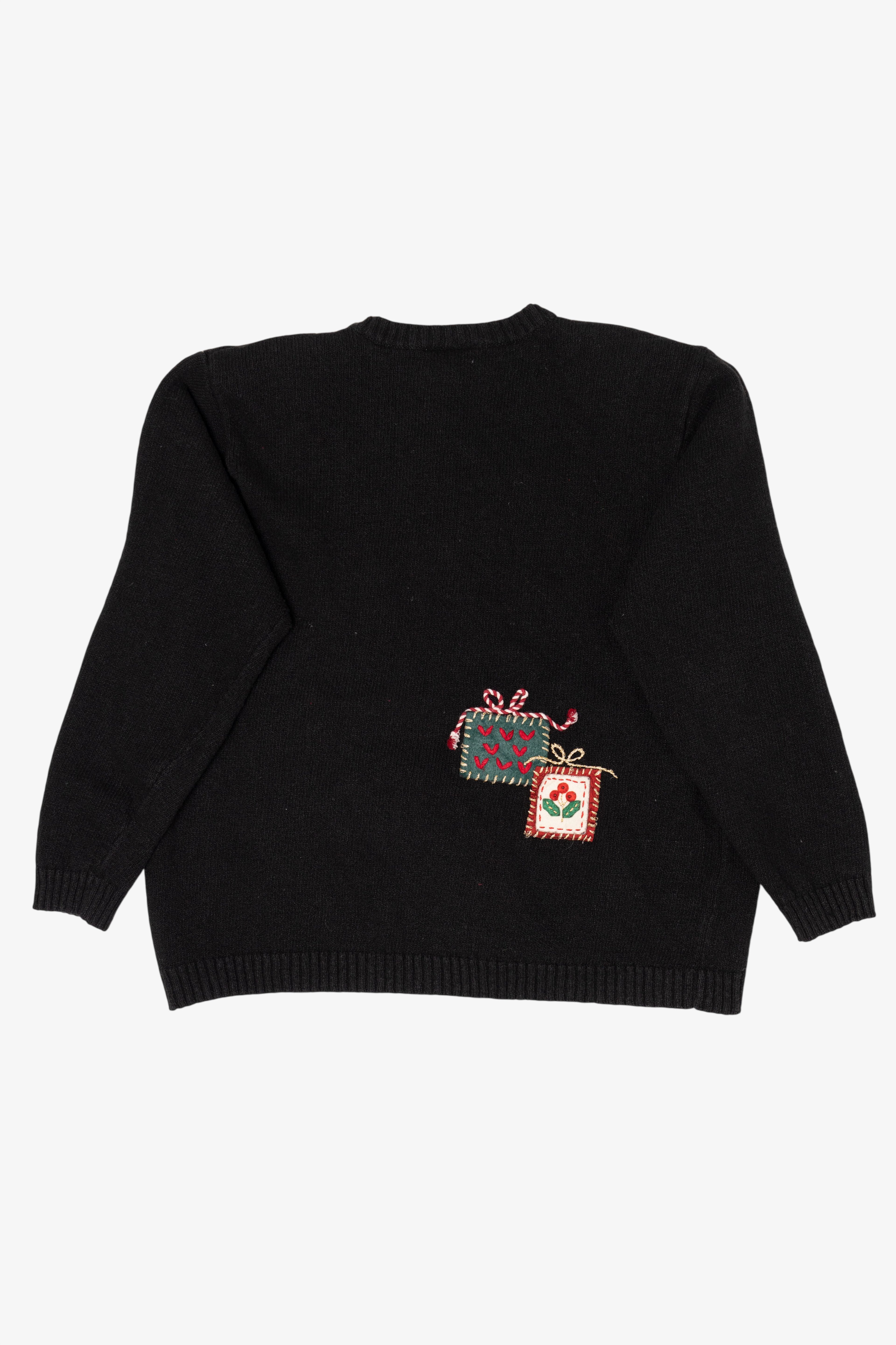 Vintage Black Talbots Presents Ugly Christmas Cardigan (1990s)