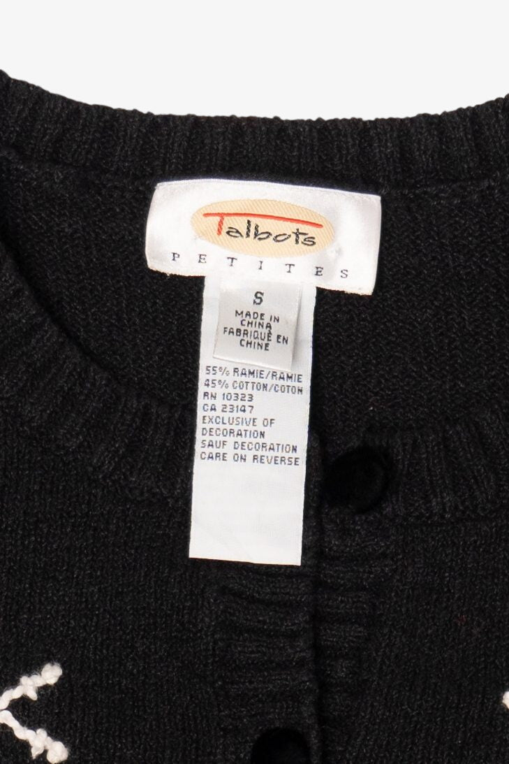 Vintage Black Talbots Presents Ugly Christmas Cardigan (1990s)