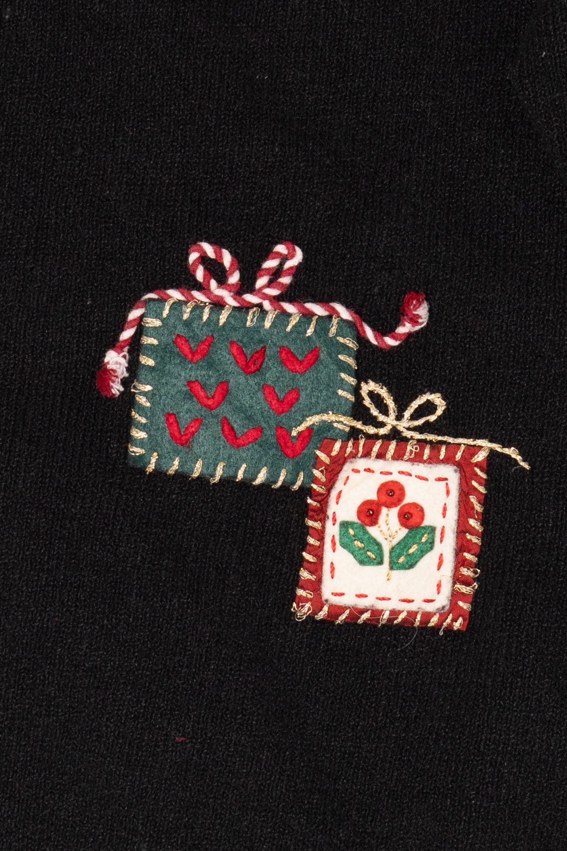 Vintage Black Talbots Presents Ugly Christmas Cardigan (1990s)