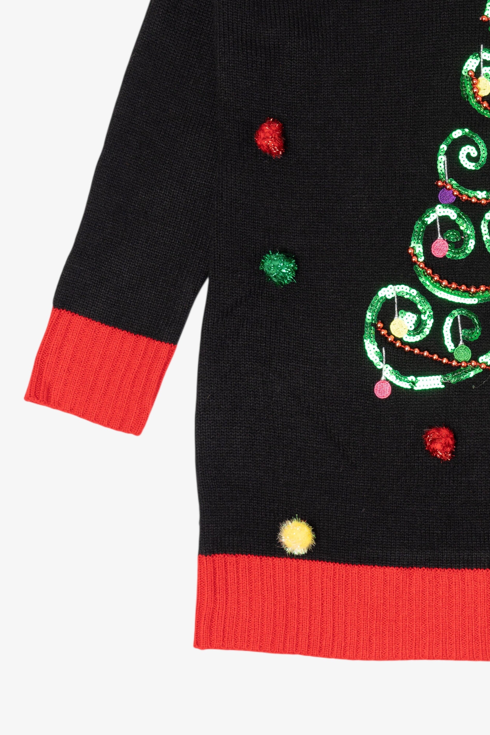 Vintage Black United States Sweater Trees Ugly Christmas Pullover (2000s)