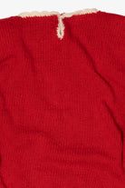 Vintage Red Marisa Christina Hand Knit Swan Ugly Christmas Pullover (1990s)