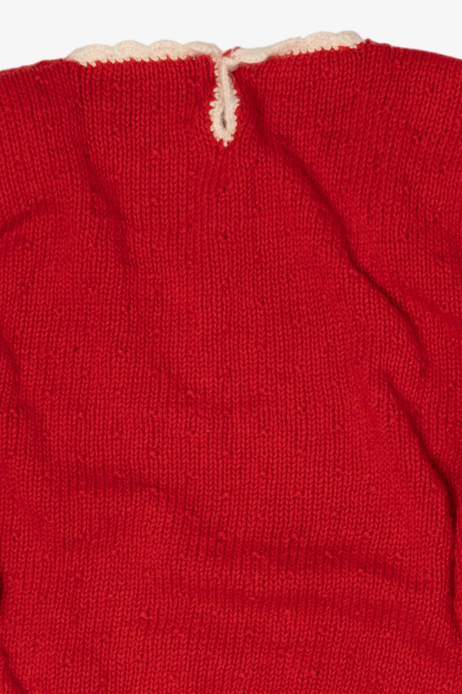 Vintage Red Marisa Christina Hand Knit Swan Ugly Christmas Pullover (1990s)