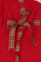 Vintage Red Marisa Christina Hand Knit Swan Ugly Christmas Pullover (1990s)
