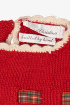 Vintage Red Marisa Christina Hand Knit Swan Ugly Christmas Pullover (1990s)