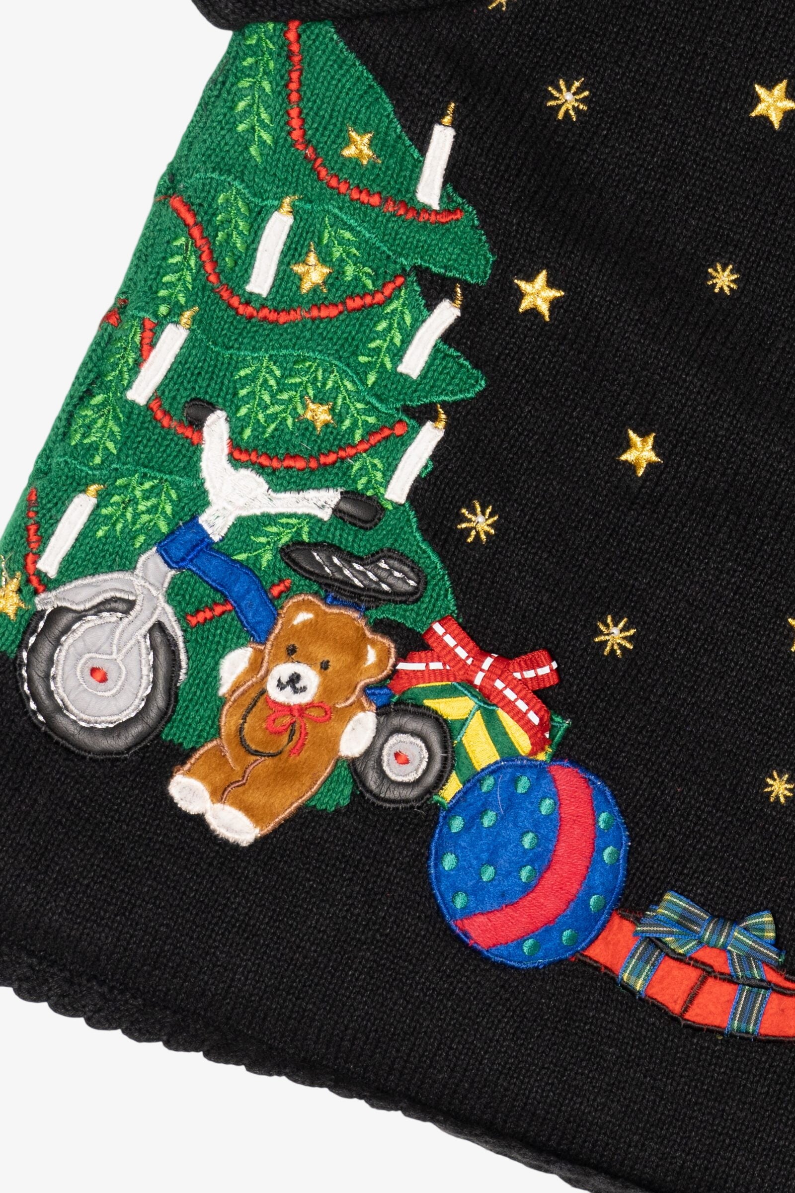 Vintage Black Segue Ugly Christmas Cardigan (1990s)
