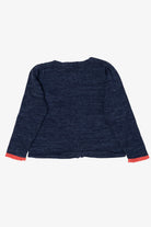Vintage Navy Blue Tiara International Santa Ugly Christmas Cardigan (2000s)