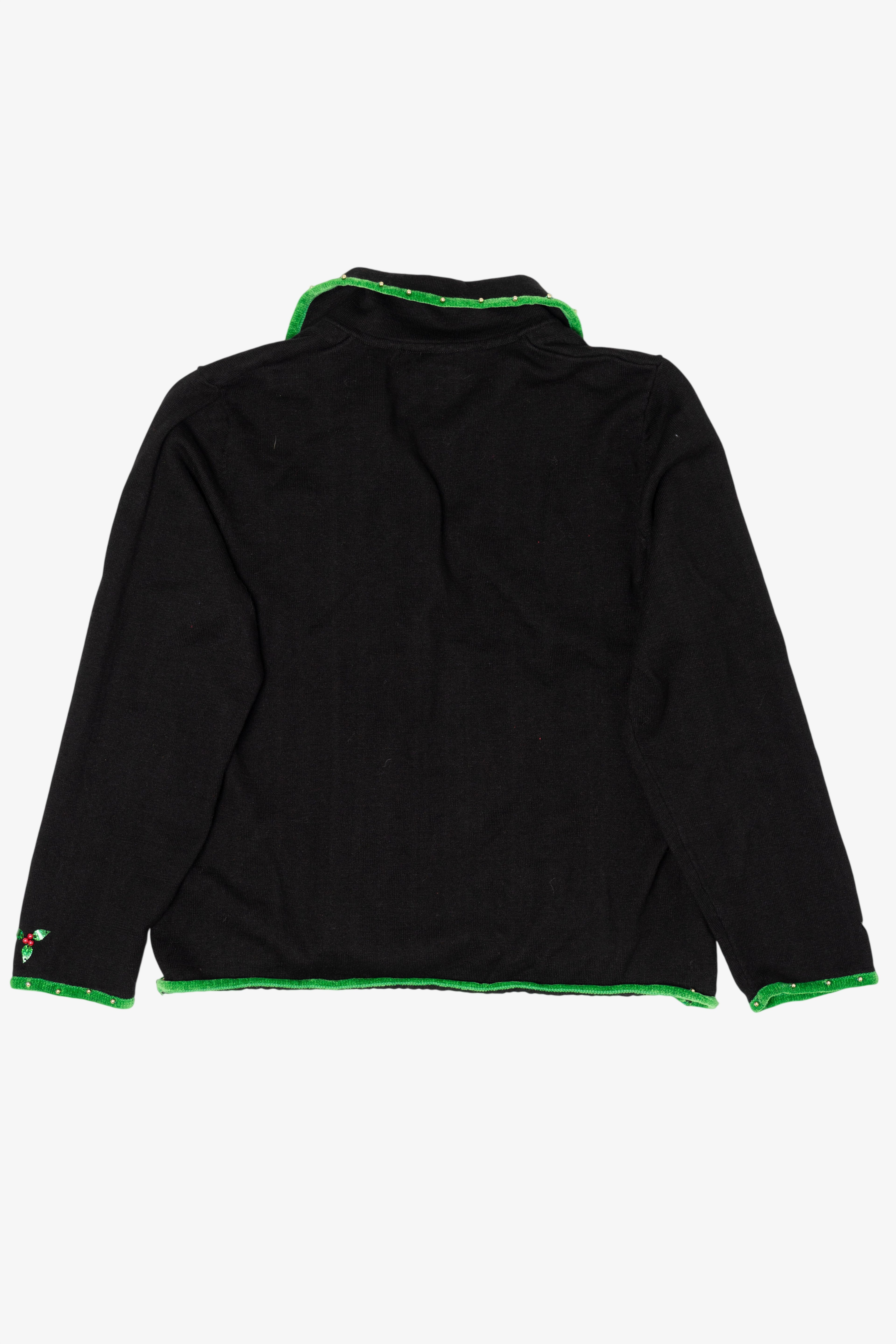 Vintage Black Jack B. Quick Dogs Ugly Christmas Cardigan (1990s)