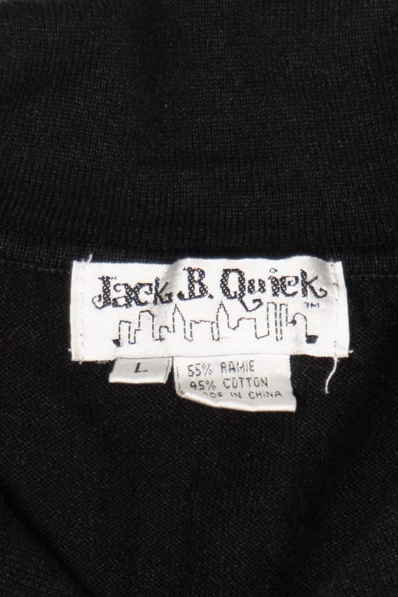 Vintage Black Jack B. Quick Dogs Ugly Christmas Cardigan (1990s)