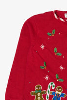 Vintage Red Heirloom Collectibles Gingerbread Ugly Christmas Cardigan (1990s)