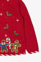 Vintage Red Heirloom Collectibles Gingerbread Ugly Christmas Cardigan (1990s)