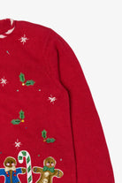 Vintage Red Heirloom Collectibles Gingerbread Ugly Christmas Cardigan (1990s)